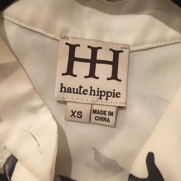 NWT~Unique HAUTE HIPPIE Bird Print Top Size XS - Picture 8 of 8